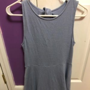 Blue dress with tie in the back